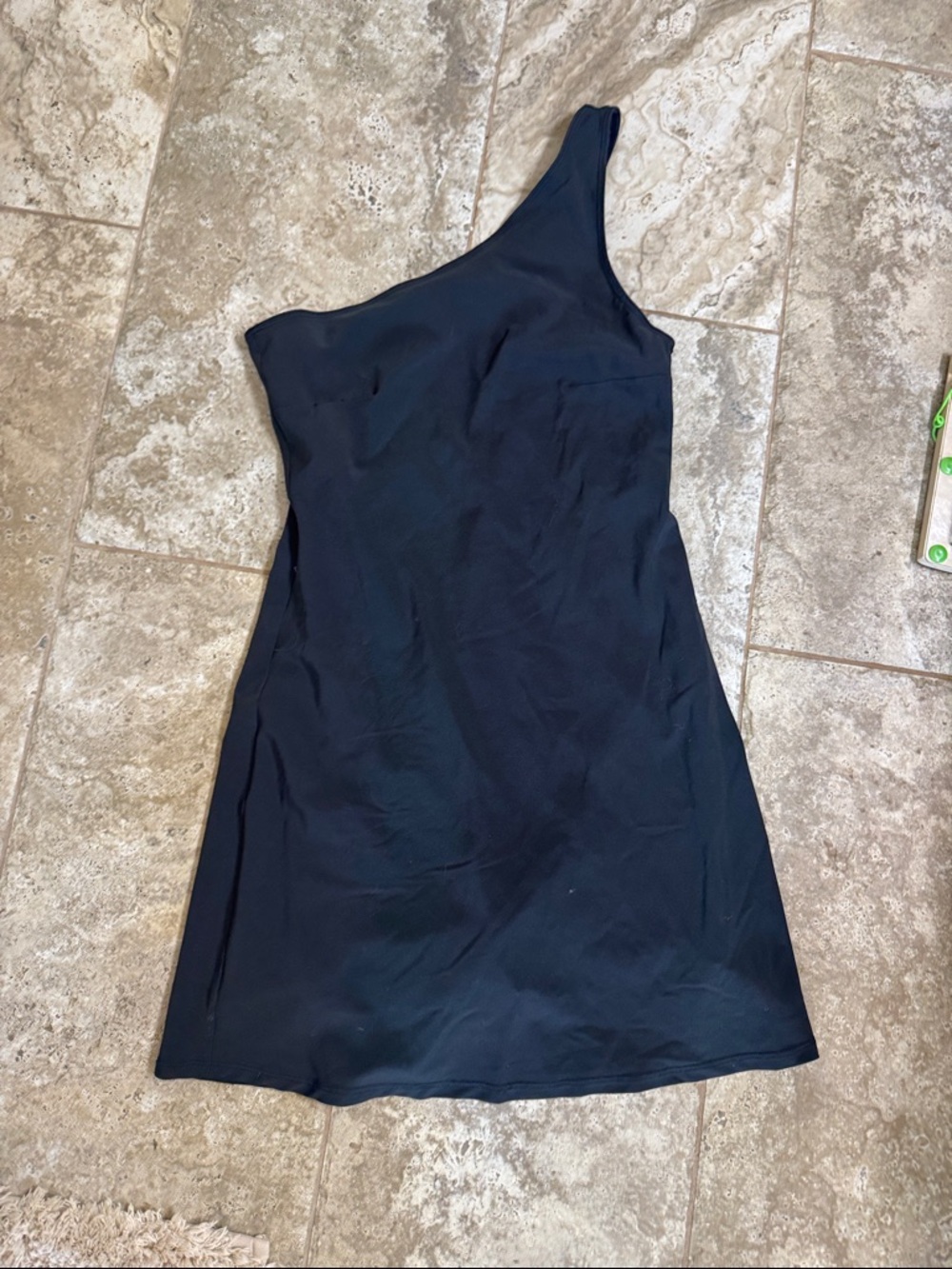 One-Shoulder Black romper Dress